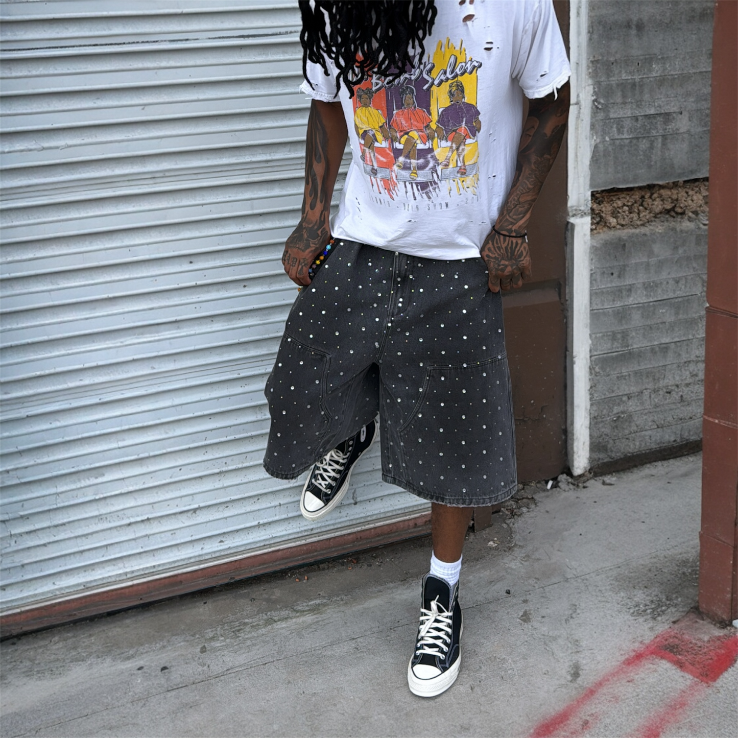 Rhinestone Jorts