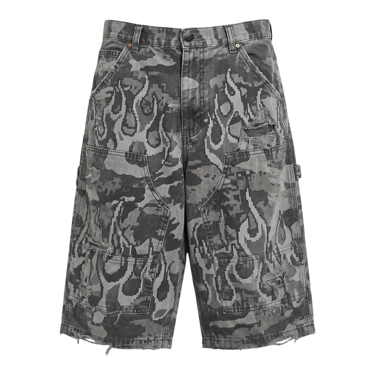 Camo Denim Shorts
